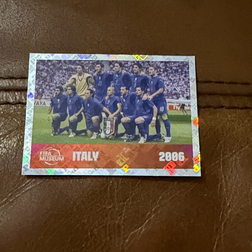 Italy 2006 Soccer Team Collectible Sticker - Blue